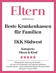 Eltern-Siegel Beste Krankenkassen für Familien IKK Südwest